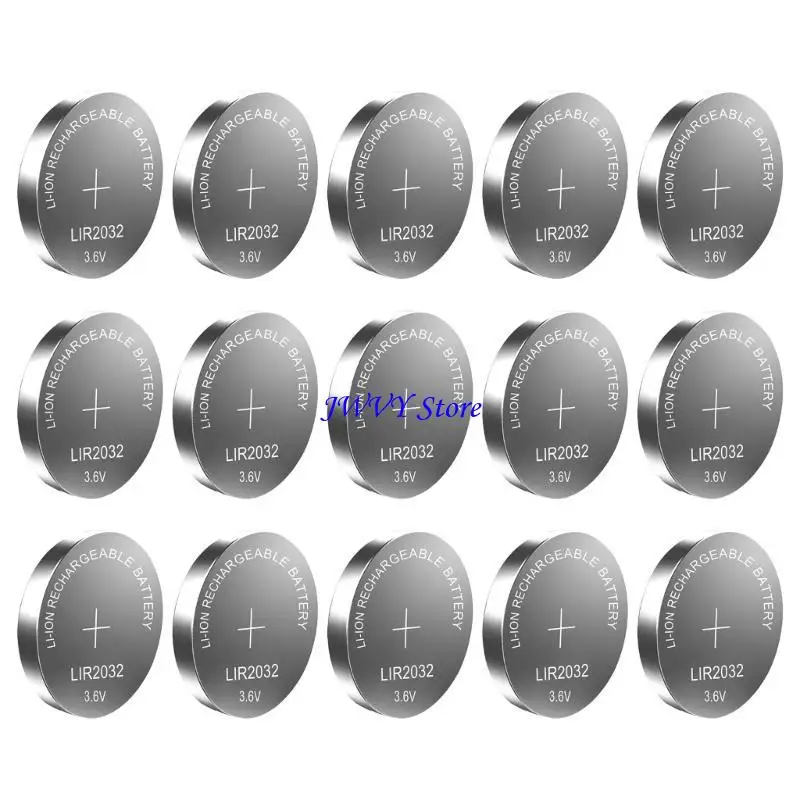 573A Set of 5/10/15/20/25/30pcs 3.6V 40mAh LIR2032 Batteries LIR 2032 Button Cell Rechargeable Battery Replace for CR2032 view 3
