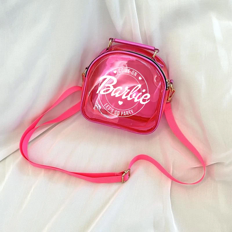 Nuova borsa in Pvc Laser Barbie Versatile per le donne borsa a tracolla a spalla singola trasparente in gelatina borsa giocattolo per bambini