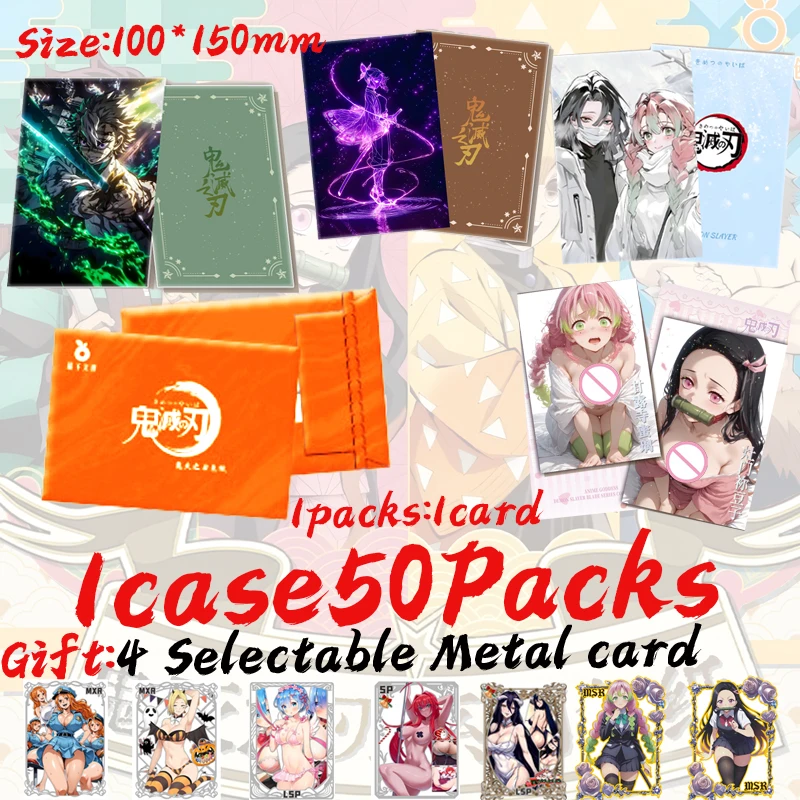 

Newest Orange 2 Demon Slayer Colored Paper Board Hobby Collectible Card Doujin Booster Box Birthday Gifts