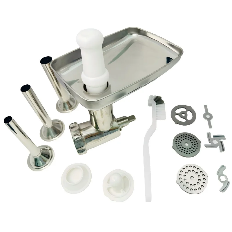 The stainless steel meat grinder attachment is compatible with blenders and is perfect for making sausage burgers