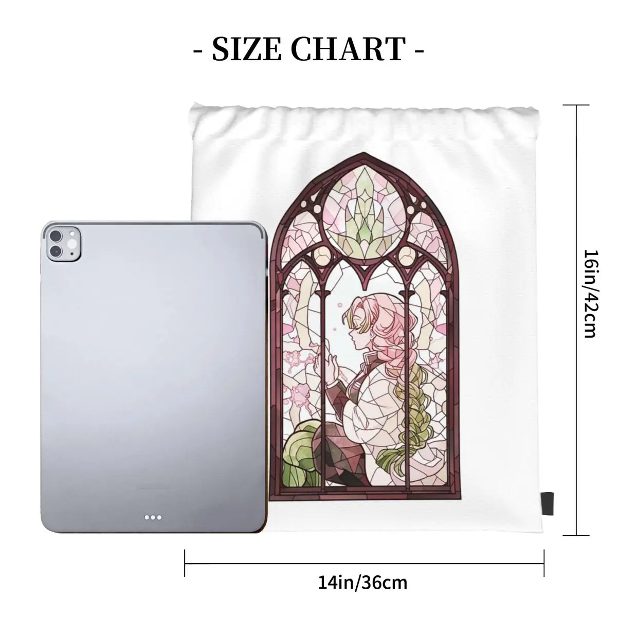 Mitsuri Kanroji And Iguro Obanai Backpacks Fashion Portable Drawstring Bags Sports Bag Book Bags For Travel Students