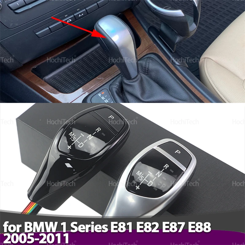 

PU Leather LED Light Gear Shift Knob Automatic Transmission Rod Head for BWM 1 Series E81 E82 E87 E88 2005-2011