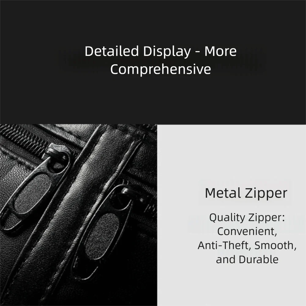 

Large Capacity Men's Waist Bag Multifunctional Adjustable Casual Fanny Bag Quick Release Leather Travel Chest Bag Men