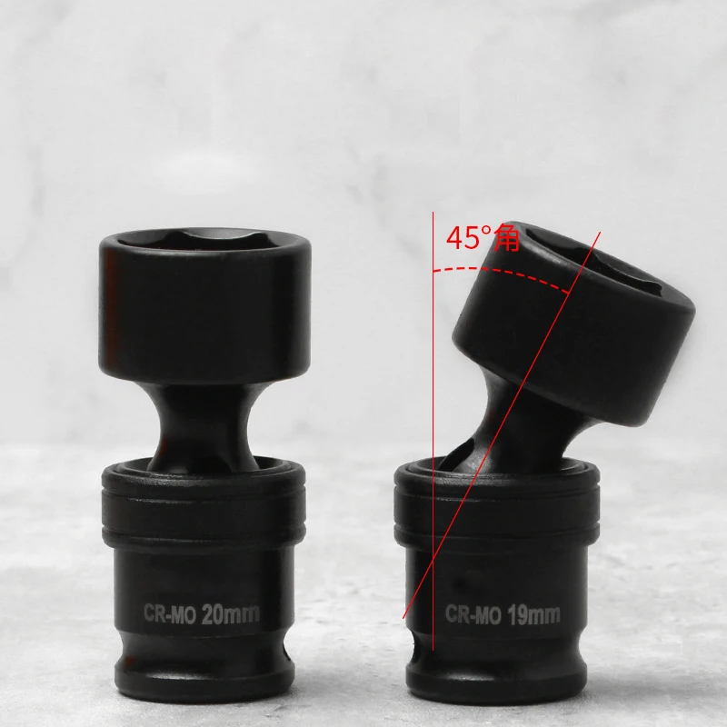 15PCS 3/8 Drive Wobble deepen Socket Adapter 360Degree Rotatable Universal Joint Swivel Socket for photovoltaic base station