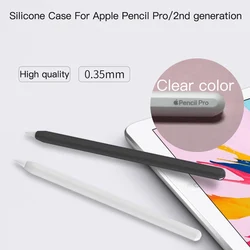 Transparent clear Case For Apple Pencil Pro case 2024 2nd generation Silicone Material Suction Anti-Skid Accessory ﻿air