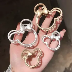 Koreaanse Versie Van Mickey Haaraccessoires Frosted Metal Eenvoudige Schattige Verfrissende Haarclip Nieuwe Stijl