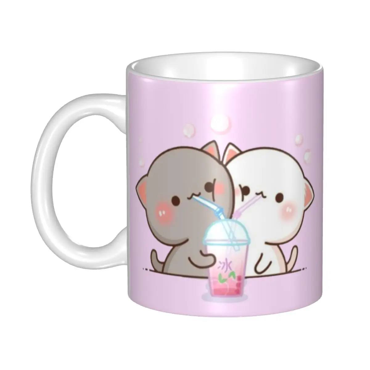 Custom Peach And Goma Mochi Cat Cuddling Coffee Mug DIY Ceramic Milk Tea  Cup - AliExpress 15