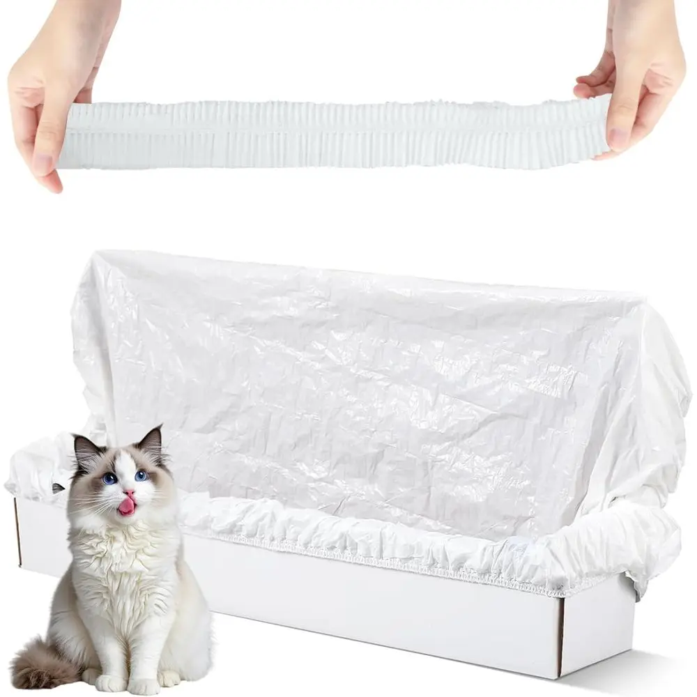 100 Pack Heavy Duty Trash Bags for Automatic Cat Litter Boxes - Leakproof, 7-Day Odor Control
