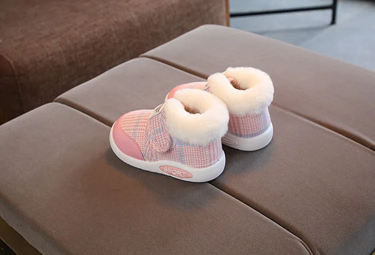 Kinder-Schneestiefel Winter Baby Jungen Warme Schuhe Kleinkind Mädchen Plüsch Gefütterte Verdickte Outdoor-Schuhe 0-5 Jahre Kinder Baumwollschuhe – Detail 9