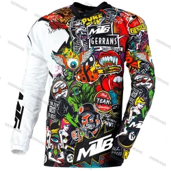 Ggrrans mtb Jerseys  Mountain Bike MTB Shirts Offroad Long sleeve Motorcycle Motocross Sportwear Racing Bike Cycling Clothing