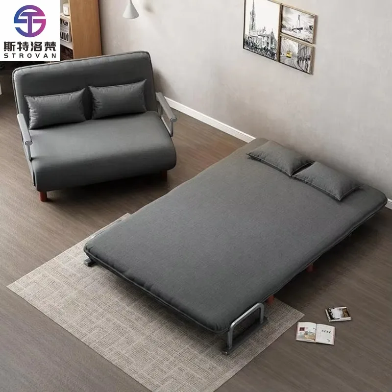 

2025 Modern Folding Sofa Bed Multi Colors Fabric Sofa Bed for Saving Space Living Room Furniture