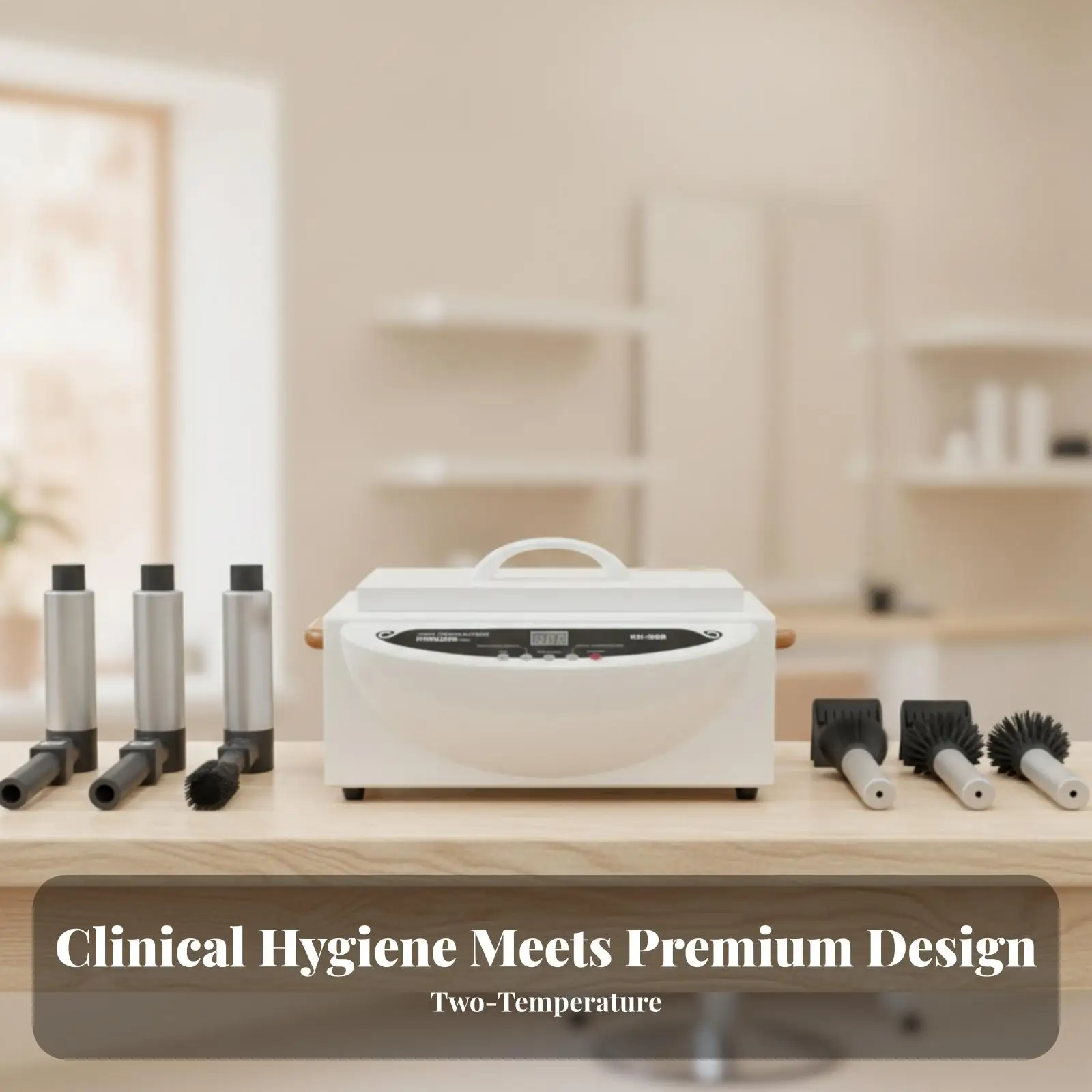 Portable Plastic Disinfector Cabinet for Beauty Tools with Tray High Temp Sterilization Box Digital Control Panel Salon