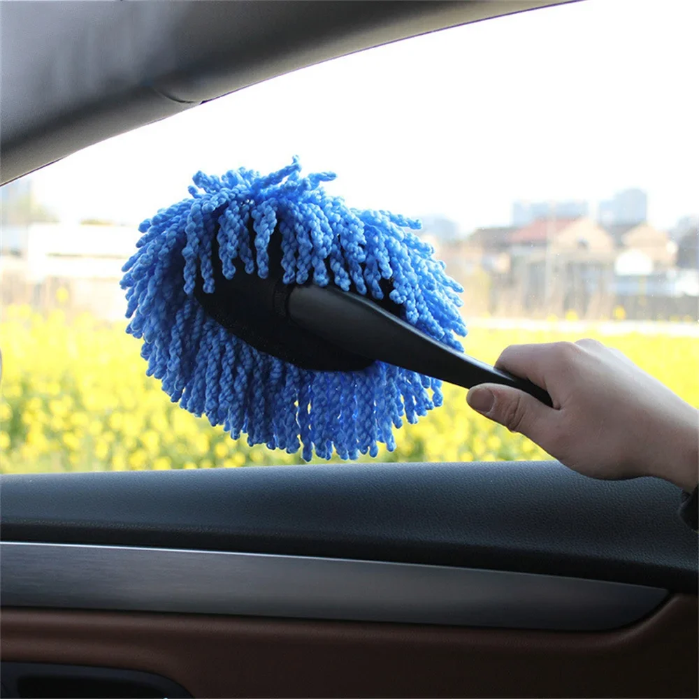 Multifunctional Car Collector Cleaning Dusts Mop Bristles Strong Water Absorption Vehicle Cleaning Wax Mop Brush Car Wash