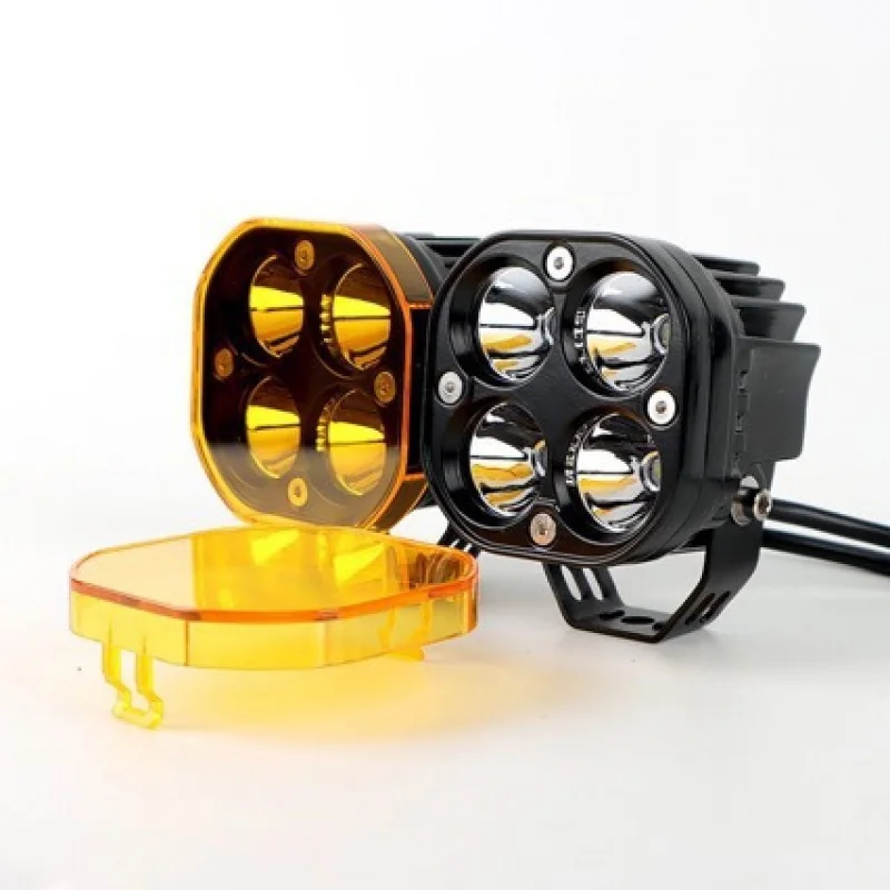 

SAAR Universal Off-Road Vehicle Spotlight Cover Four-Leaf Clover Black Light Blocking Car 3 Inch 40W Square Light 4LED Work Ligh