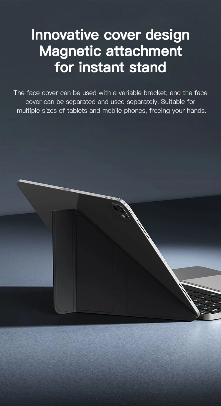 لوحة مفاتيح BTSlim قابلة للطي بلوتوث 5.0 مع لوحة لمس وحامل هاتف للهواتف والأجهزة اللوحية والكمبيوتر الشخصي iOS وأندرويد ونظام التشغيل Windows Mac