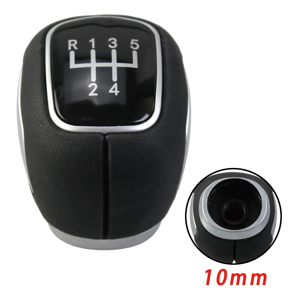 Gear Shift Knob Shift Knob Car Enthusiast Upgrade 10mm Aperture ABS Plastic And Leather Construction Easy Installation