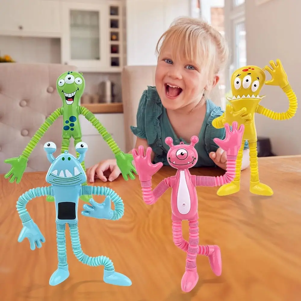 

Telescopic Tube Stretching Robot Tubes Toy Puzzle Educational Telescopic Suction Cup Robot Spring Violin Diy
