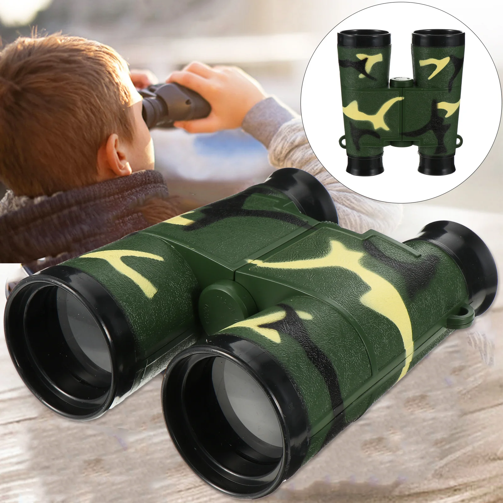 

1 set 1 Set Camouflage For Kids High Definition Dual-Tube Telescope Portable Outdoor Children Binocular Bird Watching