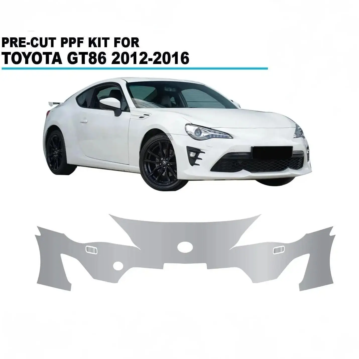 

For Toyota GT86 2012-2016 Pre-cut Car Paint Protection Film Clear PPF TPU Bumper Anti-scratch Bra Car Body Exterior Accessories