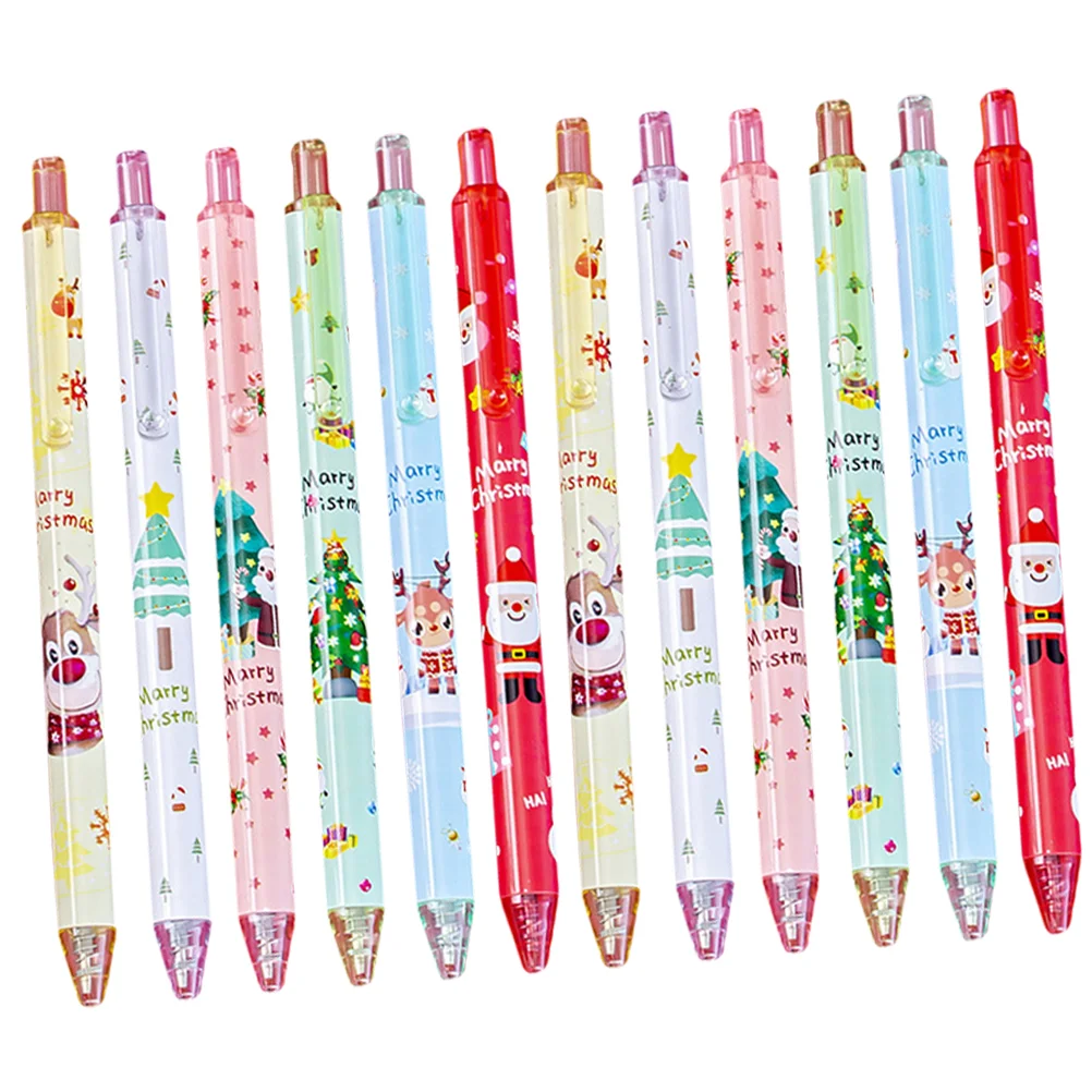 

24 Pcs Christmas Gel Pen The Gift Gifts Students Cute Sign Pens Universal Adorable Supplies Writing Tool Plastic Signature for