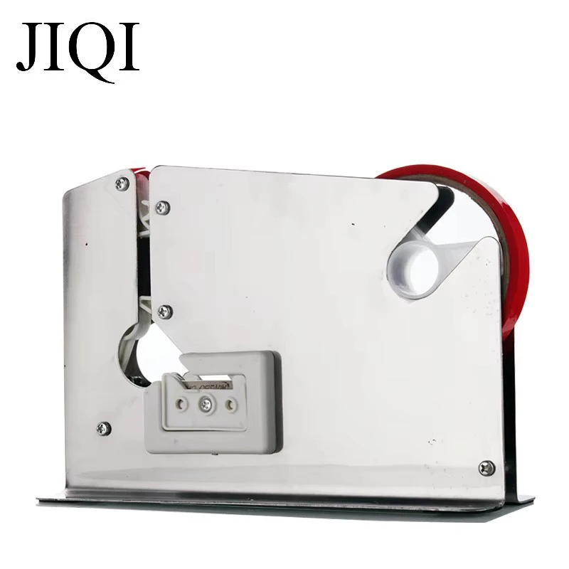 Stainless Steel Tape Cutter Dispenser Supermarket Plastic Bag Taping Sealing Machine Food Packing Sealer Fruit Stapler Packer