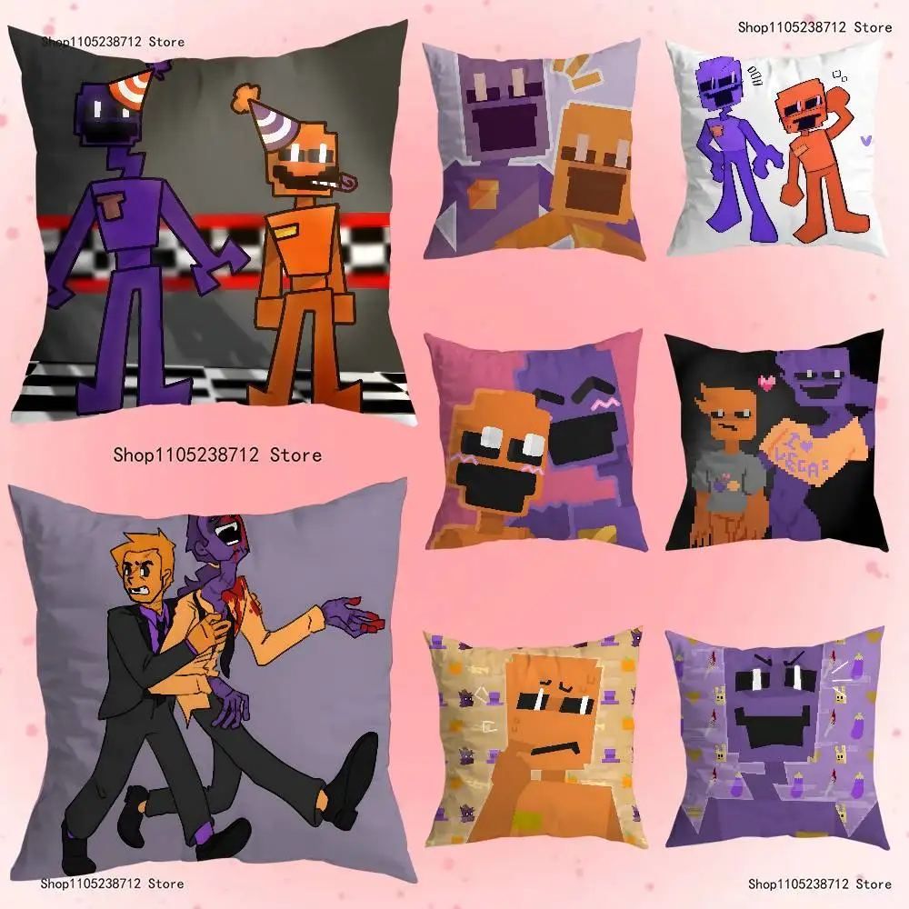 

R-Rainbows Game F-Friends Dave Dsaf Pillow Case Anti-dustmite Pillowcase Invisible zipper silky short plush Sofa cushion cover