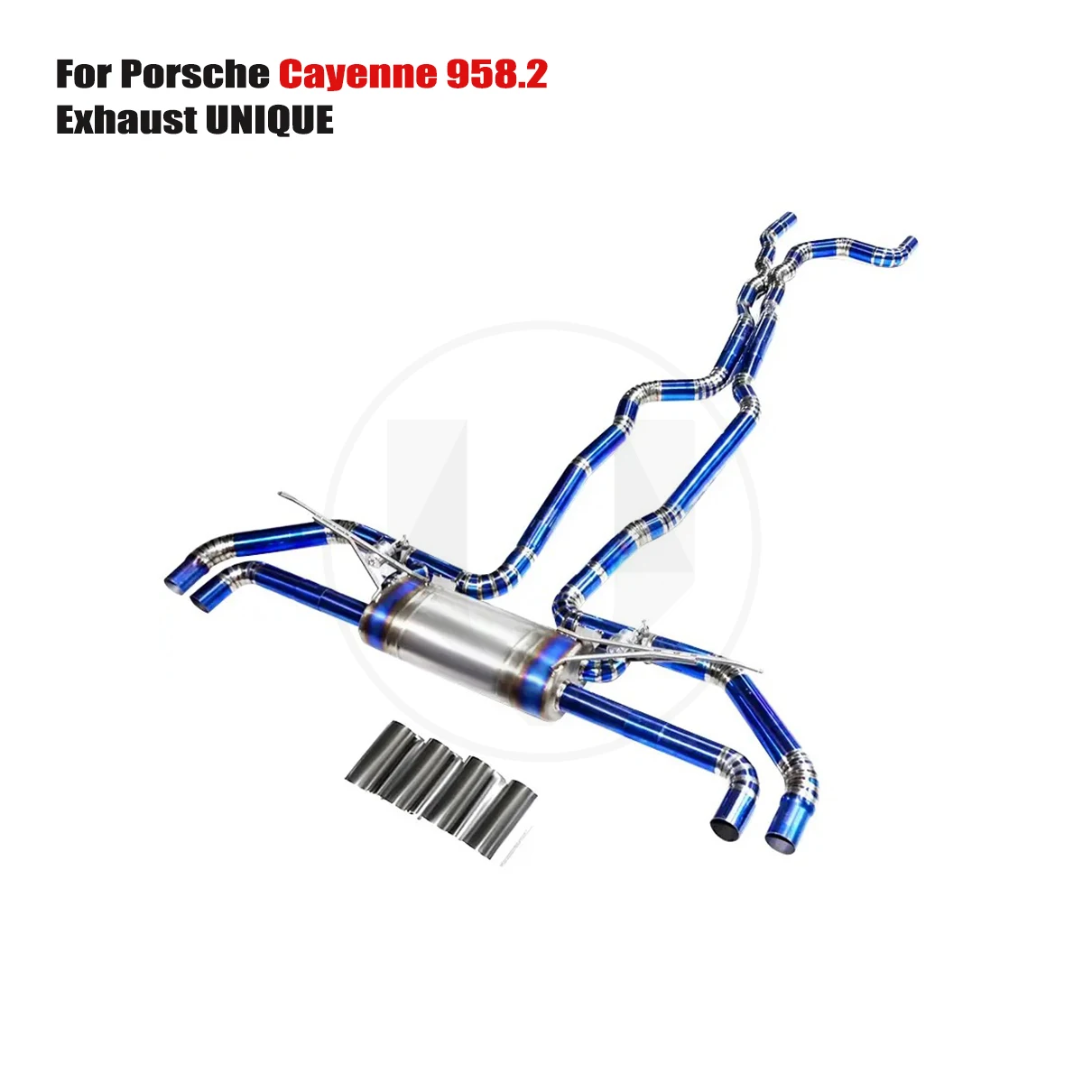 UNIQUE Designs 2014-2017 Porsche Cayenne 958.2 3.0T 3.6T 4.8T TC4 titanium sports Valved  Exhaust System