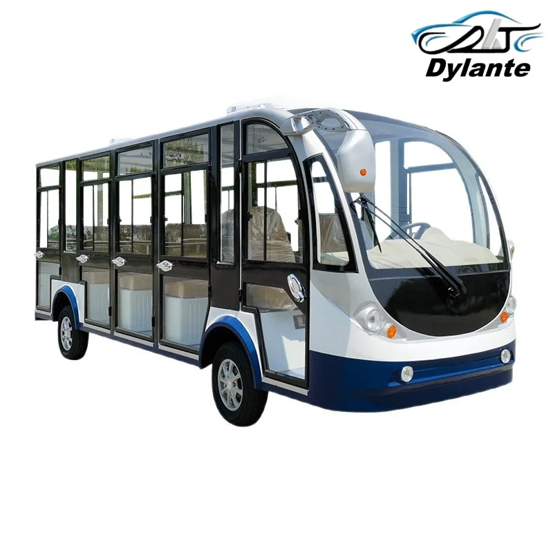 حافلة جولة تعمل بالطاقة الكهربائية، المصابيح الخلفية القانونية للشارع وميضات الطوارئ، حافلة سياحية كهربائية آمنة جديدة، حافلة لمشاهدة معالم المدينة