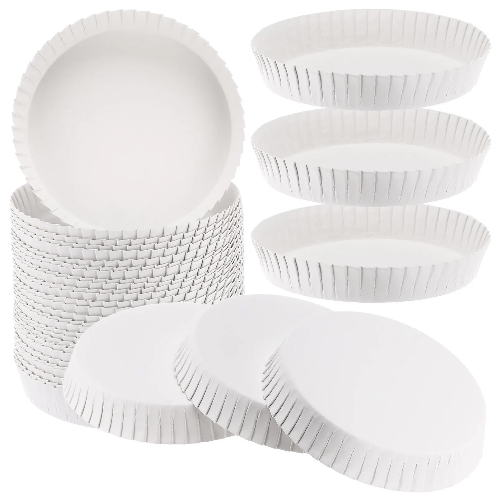 100Pcs Disposable Paper Cup Covers Safe Eco Friendly for Hotels Restaurants Nail Salons Tea Houses Exhibition Centers Cup Lid