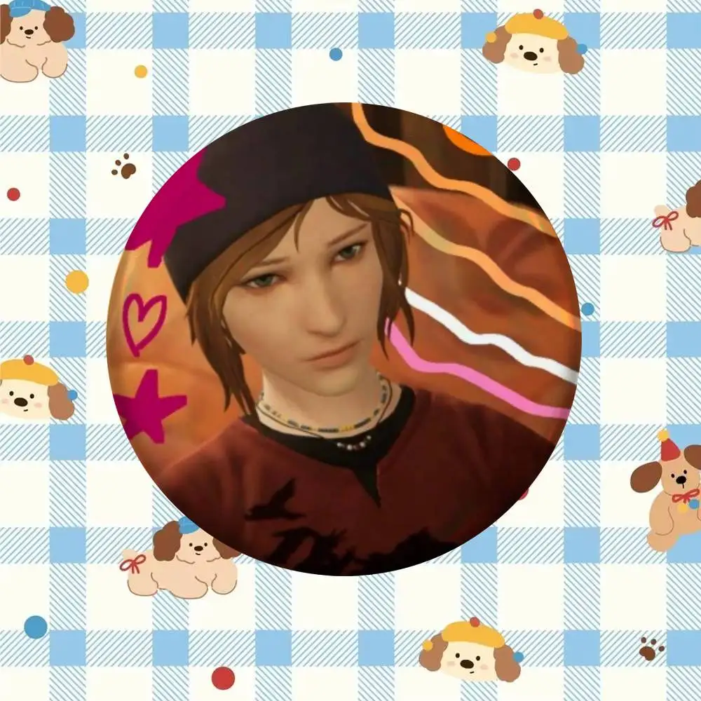 Cool Game L-Life Is Strange Cartoon Star   Badge Tinplate Meme Round Brooch for Hat Bag Creative Lapel Jewelry Accessories Gifts