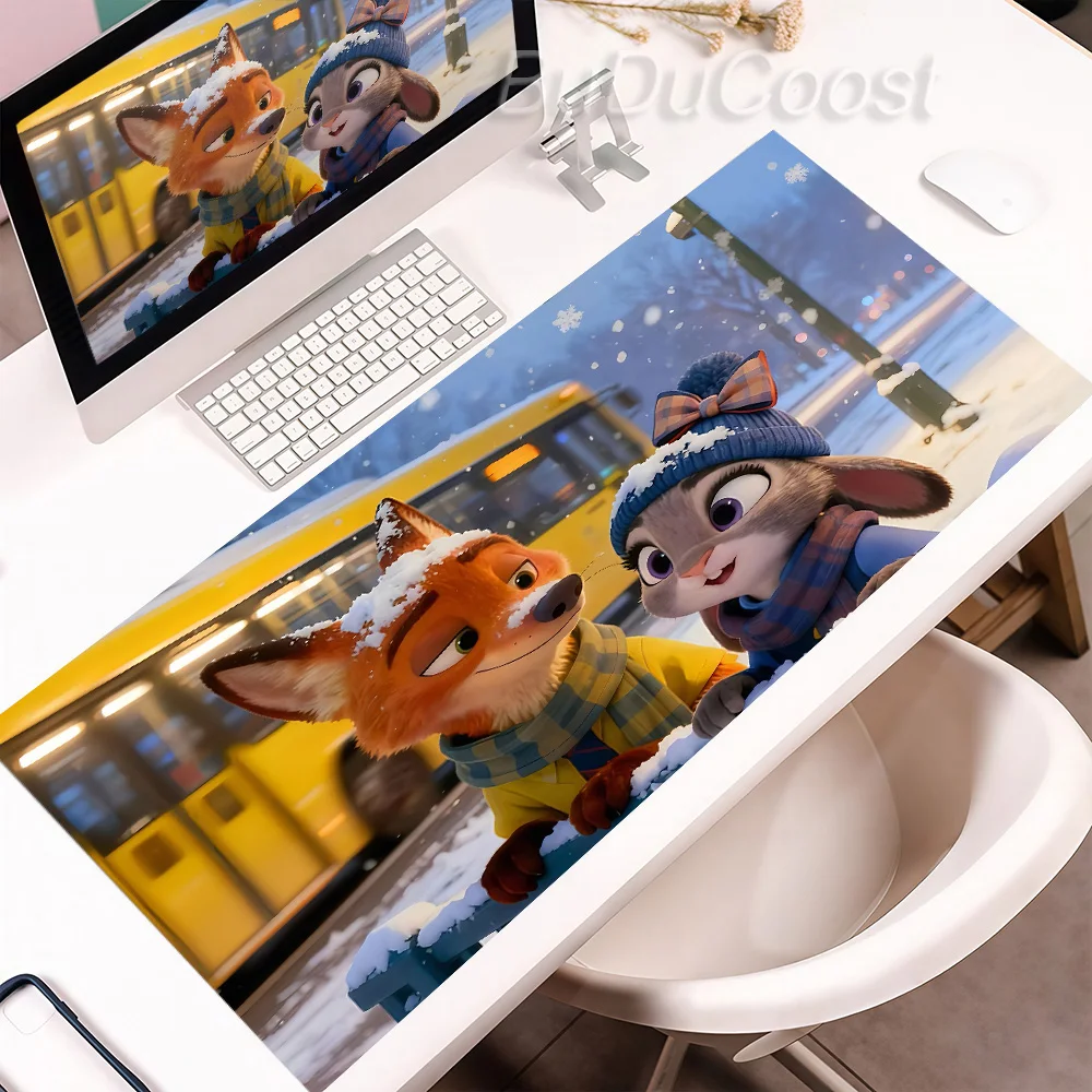 Cute Cartoon Z-Zootopias Mouse Pad PC Computer Deskmat Laptop Keyboard Mat Rubber Washable Non-Slip Overlock Office Accessories