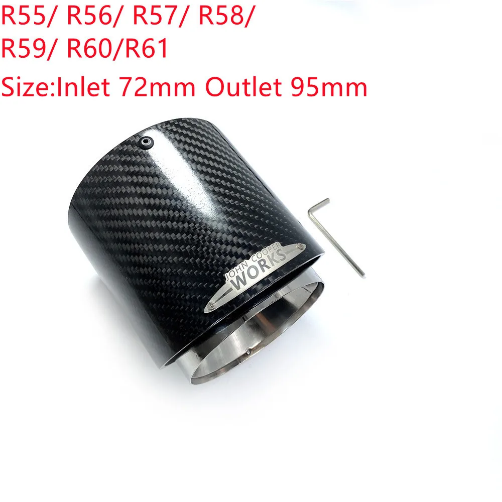 1 Stuks Topkwaliteit Carbon Uitlaatpijp Eindstukken Voor MINI Cooper S R55 R56 R57 R58 R59 R60 R61 F54 F56 F57 F60 JCW Uitlaatpijpen