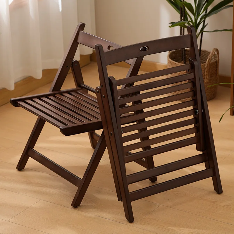 Light luxury solid wood folding chair, outdoor folding leisure chair, courtyard solid wood rest chair, solid wood beach chair