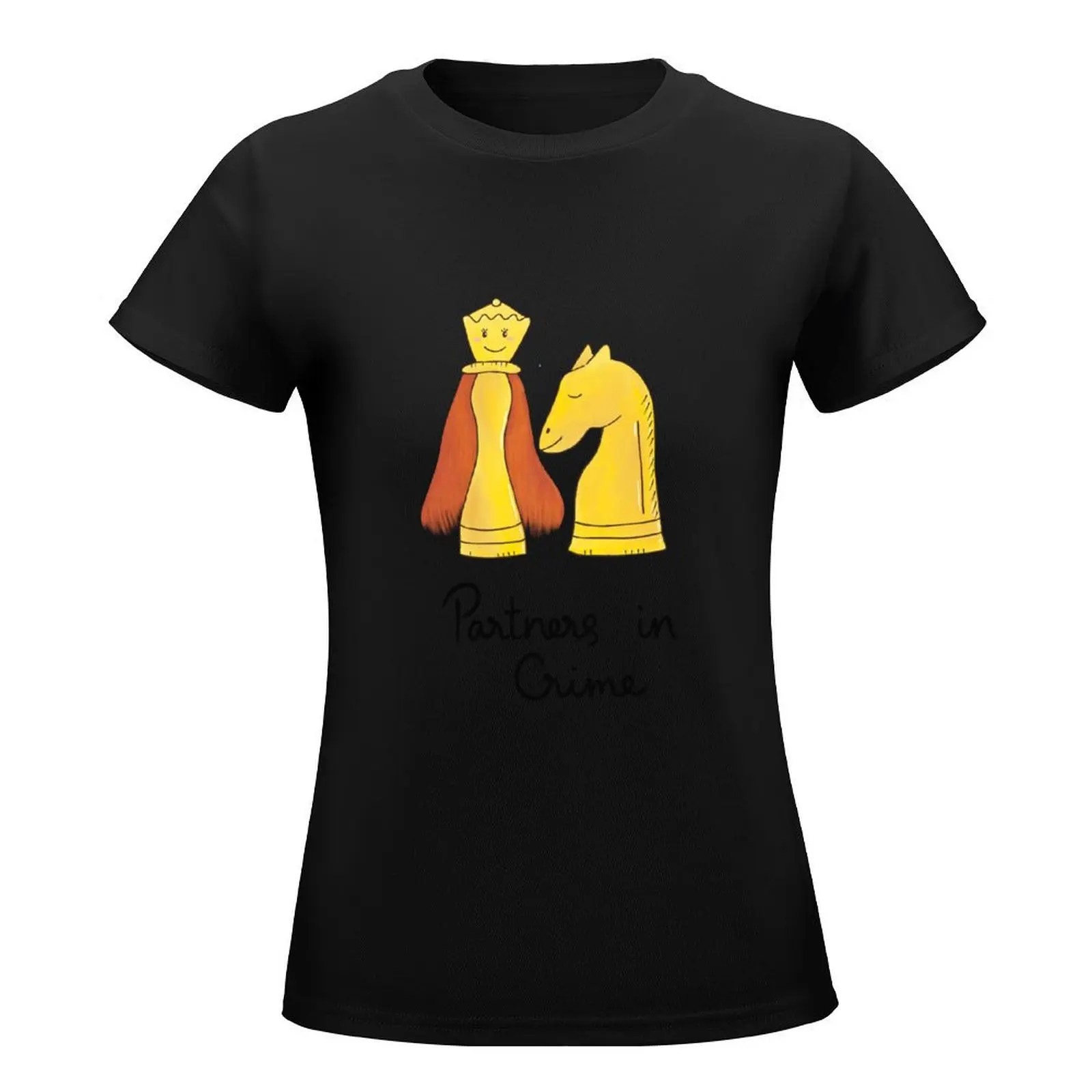 Chess Queen and Knight T-Shirt summer top summer clothes hippie clothes t shirts for Women graphic