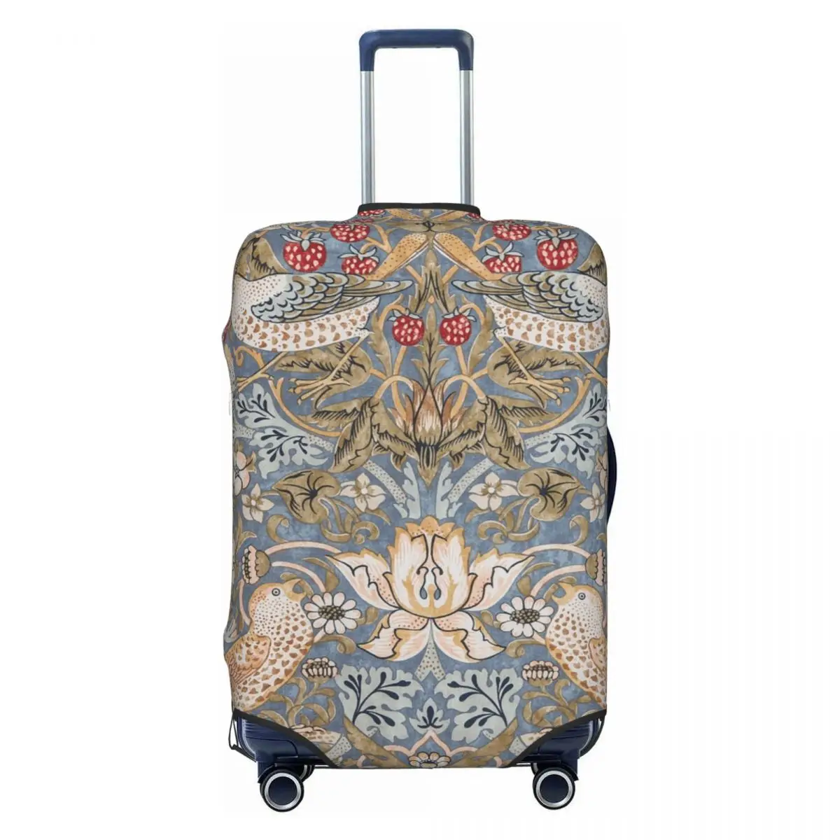 

Strawberry Thief Luggage Cover Elastic William Morris Floral Textile Pattern Travel Suitcase Protective Covers Fits 18-32 Inch