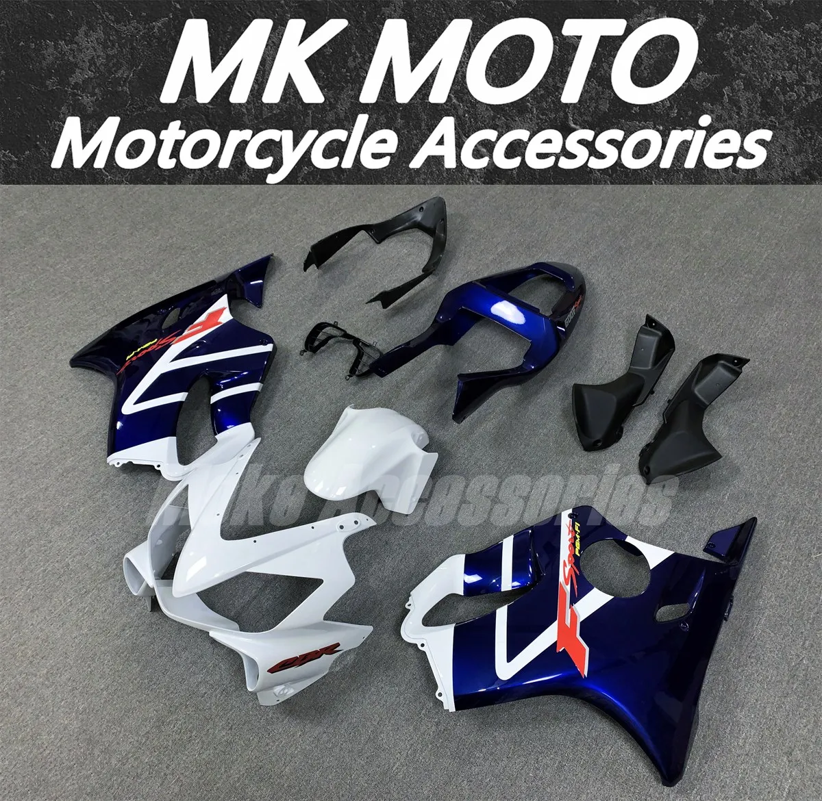 

Комплект обтекателей для мотоцикла Moke moto, подходит для Cbr600f F4i 2001 2002 2003, комплект кузовных работ, высокое качество, инъекция ABS, белый, синий
