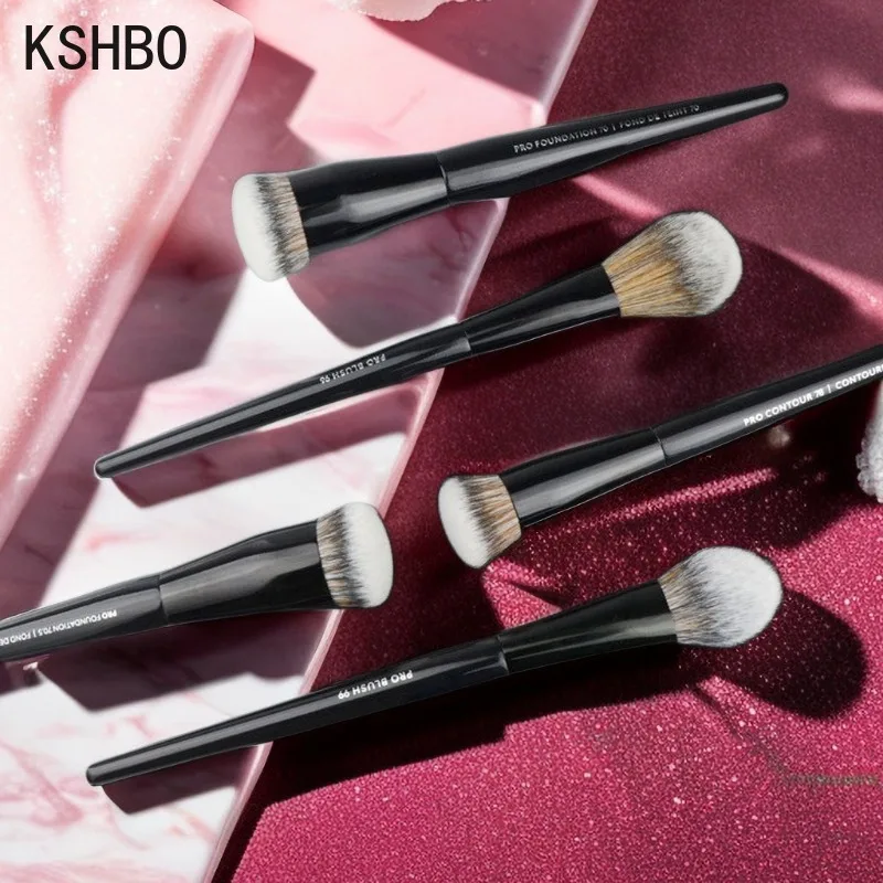 KSHBO Pro Big Foundation Makeup Brush Cream Shadow Contour Brush Blush Powder Synthetic Professional Face Foundation Makeup Tool