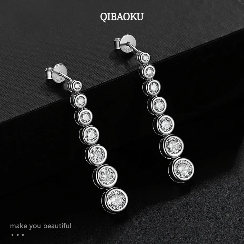 FCGJHW D VVS1 Moissanite Pandent Earrings for Women Wedding Jewely with GRA s925 Sliver Plated 18k  Gold Bezel Earring 2026