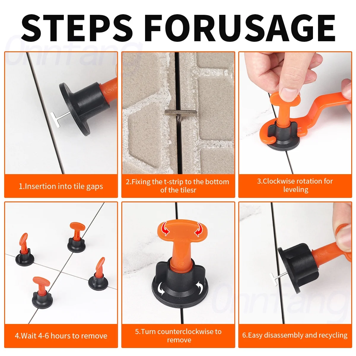 50/100pcs Tile Leveling System Level Tile Spacer Wall Leveler Wedges Spacers Flooring Reusable Wall Tile Carrelage Leveling