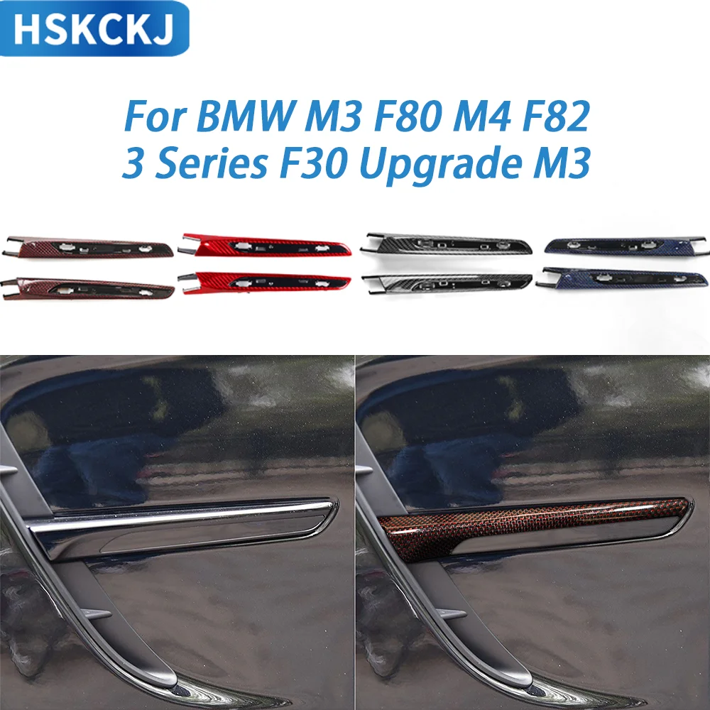 

For BMW M3 F80 13-19 M4 F82 F83 Car Accessories Dry Carbon Fiber Fender Air Vent Flow Trim Replacement Tuning Retrofitting Part