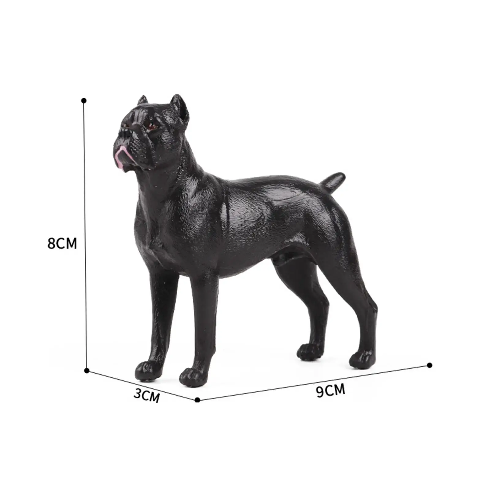 2 x realistische Hundefiguren, Modelle, handbemaltes Tierspielzeug, Statue, Skulptur für Kuchendekoration, Partygeschenke