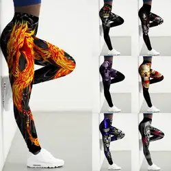 Mallas de cintura alta con estampado de calavera 3D para mujer, pantalones de Yoga, ropa de gimnasio gótica, Leggings de entrenamiento Sexy, Fitness