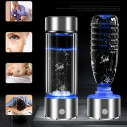 450ml H2 generatore di acqua di idrogeno bottiglia d'acqua ricca idrogeno USB ricaricabile 3Min elettrolisi rapida tazza di salute dell'acqua di idrogeno