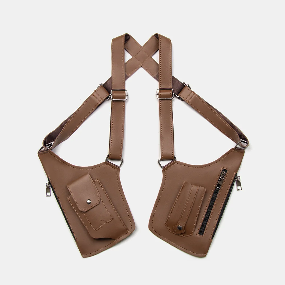 Retro-Umhängetasche für Herren, multifunktionaler Outdoor-Rucksack, Radfahren, Wandern, Handytasche, Urlaubsgeschenk für Freund, Vater