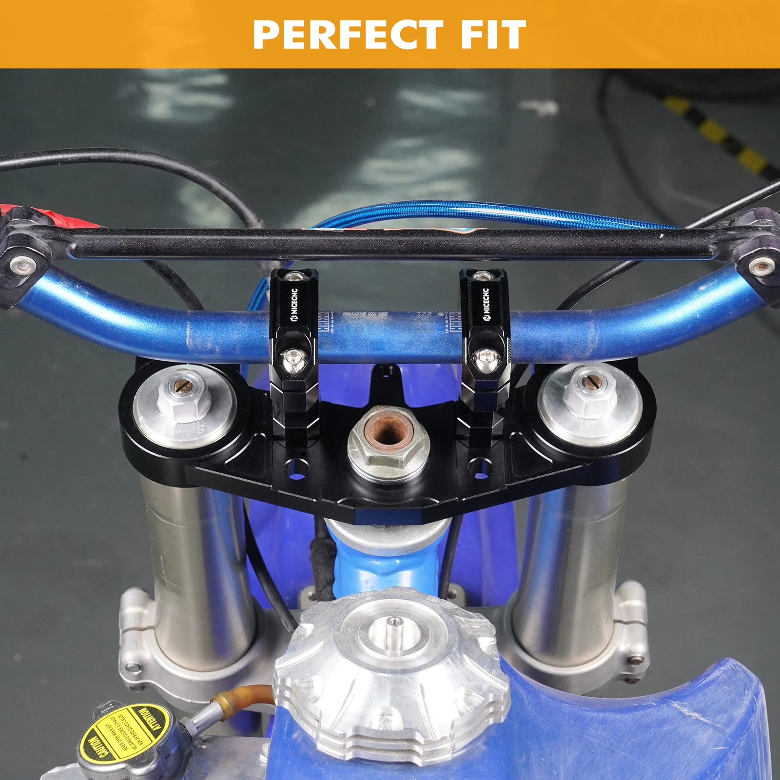 

NICECNC для Yamaha YZ85 2002-2022 2021, верхний тройной зажим для дерева YZ80 1993-2001 2000 YZ 85 80, заготовка из алюминия с ЧПУ, черный