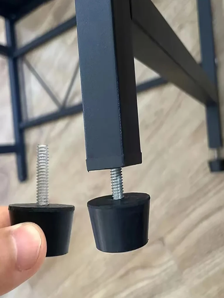 Coussinet de pieds réglable en caoutchouc, 2 à 20 pièces, M6 M8 M10 avec vis, Table, chaise, nivellement noir, Protection Anti-choc pour pieds de meubles