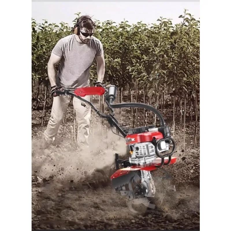 Micro-tillage machine agricultural small multi-function diesel rotary tiller ditching and ridging paddy field plow rake tiller