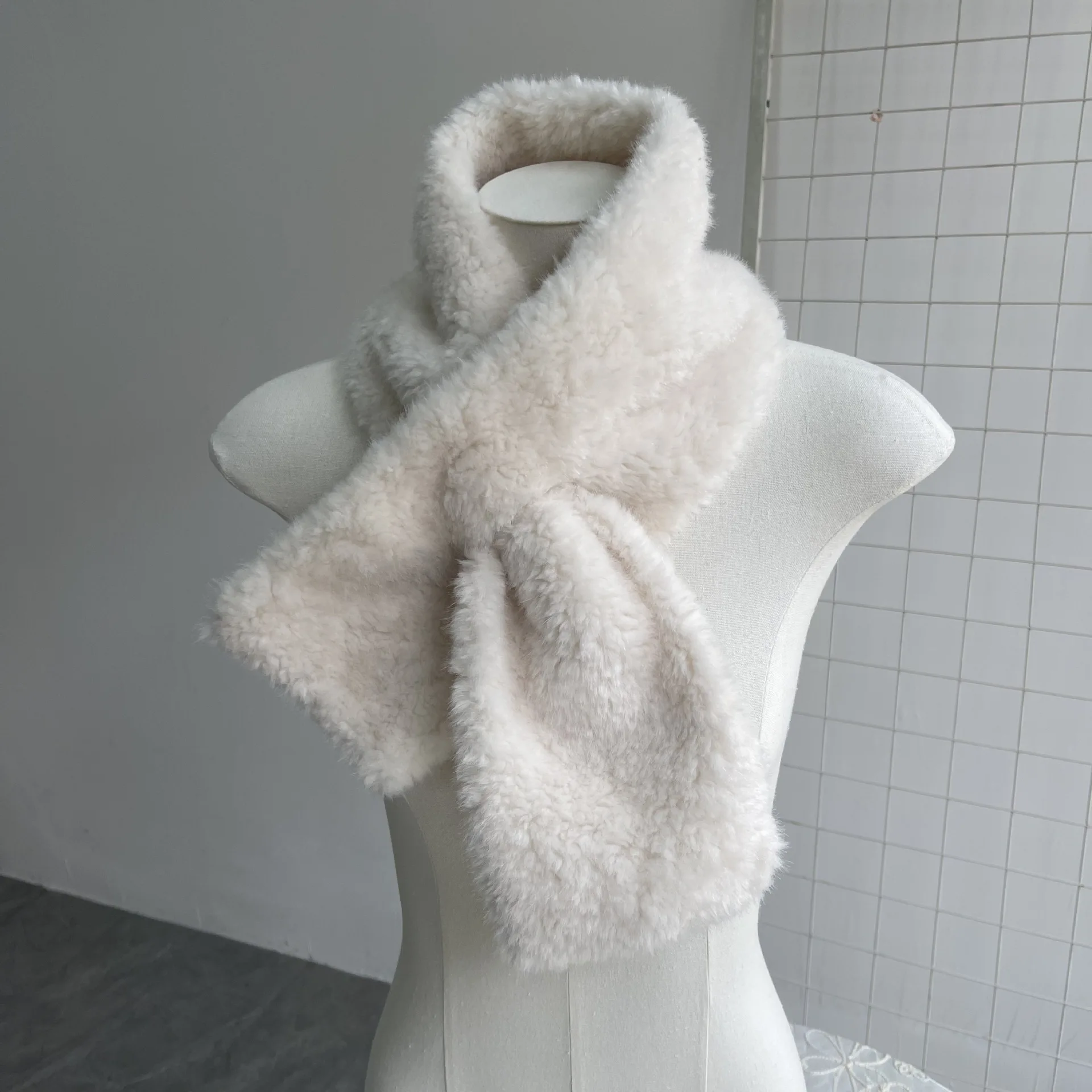 أفخم وشاح الشتاء فو الفراء ندفة الثلج تصميم النساء الفتيات وشاح لينة أفخم الأوشحة طوق الرقبة دفئا الاشياء 2025 هدايا عيد الميلاد #2