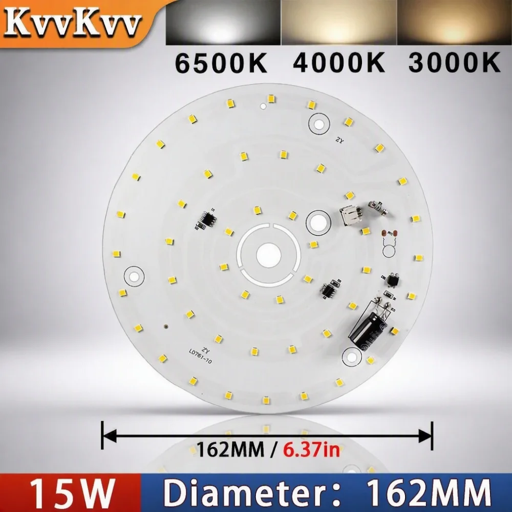 1PCS LED Bulb AC220V SMD 2835 Chip Driver-Free Bean Light Natural White 6W 12W 15W Smart IC Lamp for Chandelier Ceiling DIY