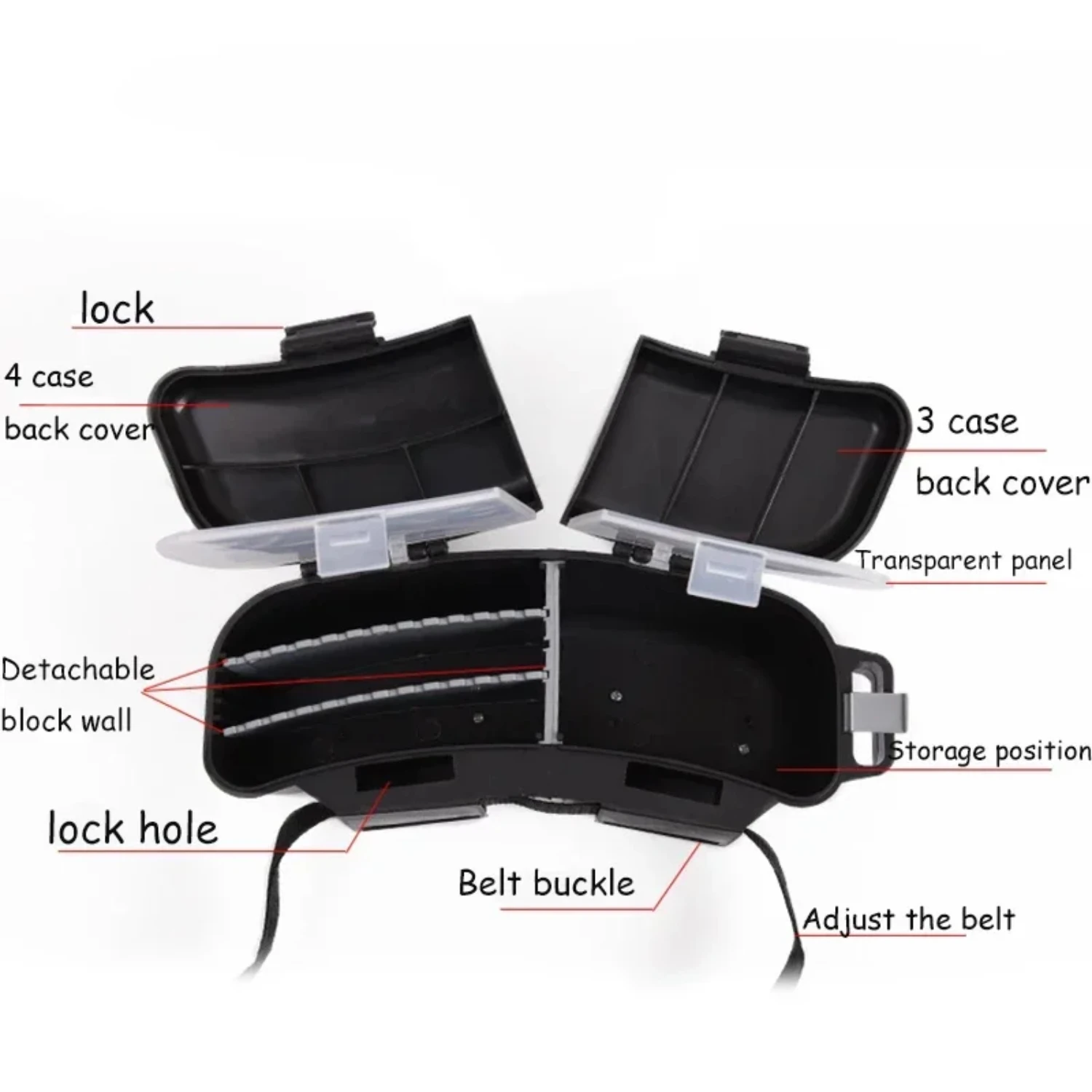 Waist Belt Hanging Fish Accessories Organizer Case Portable Fishing Tackle Box Fishing Spoon Hook Bait  Box Spain jersey Uniform